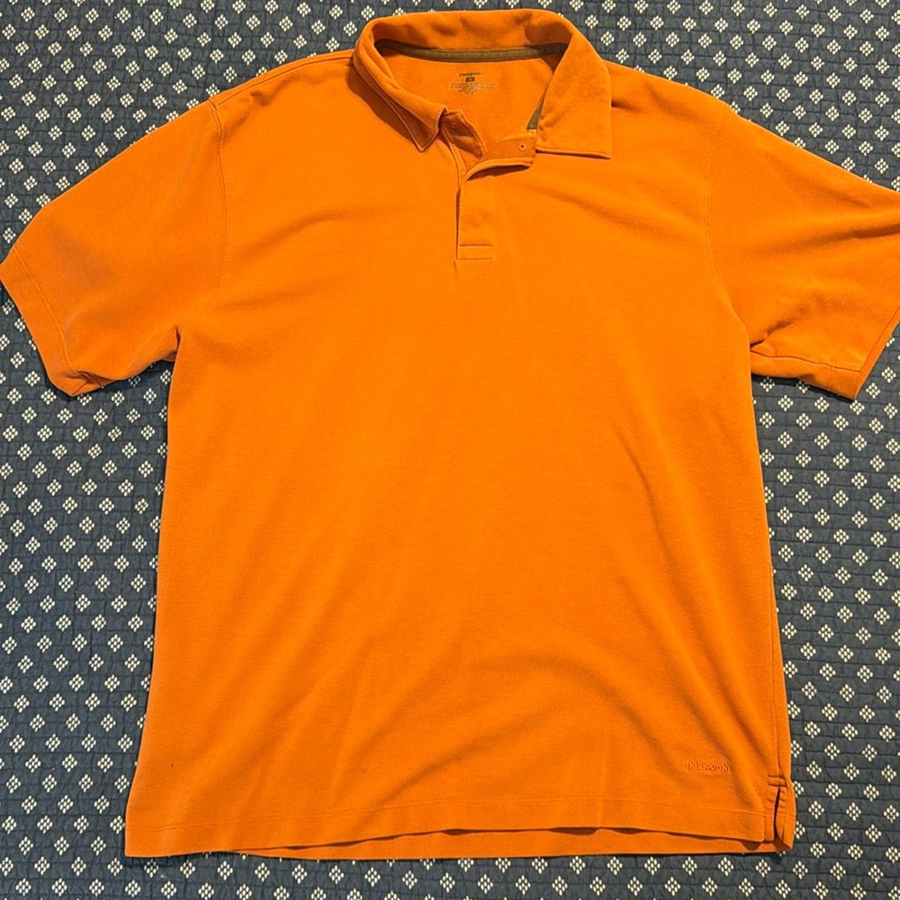 Patagonia Orange Polo Sz M